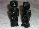 Tiki God shakers glazed onyx black