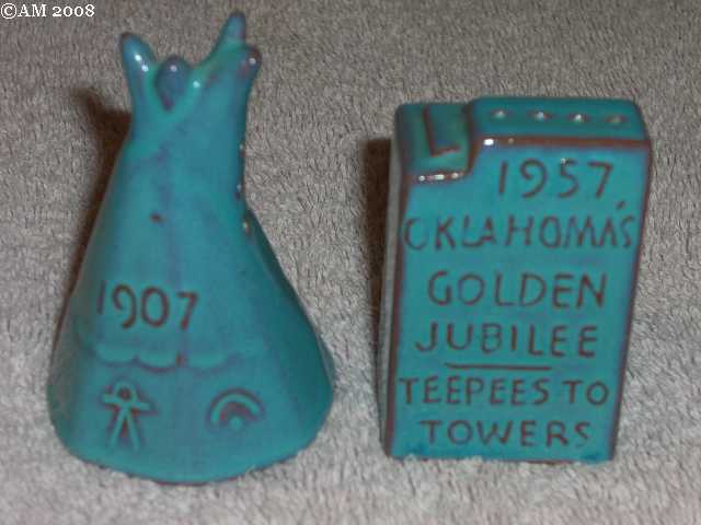 Teepees to Towers shakers glazed turquoise