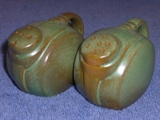 Early jugs glazed prairie green.