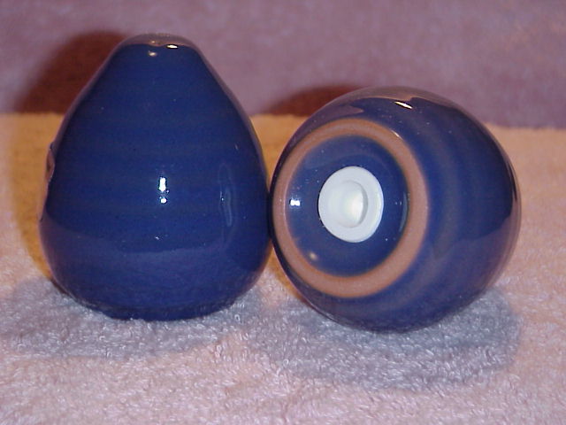 Frankoma Mountain Air shakers glazed cobalt