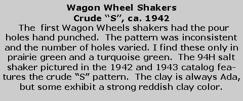 Wagon Wheels crude "S" shakers
