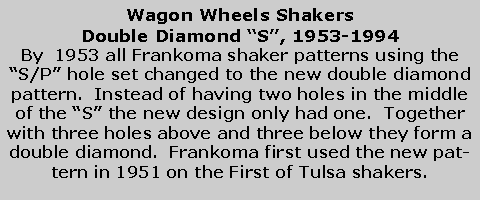 Wagon Wheels double diamond shakers